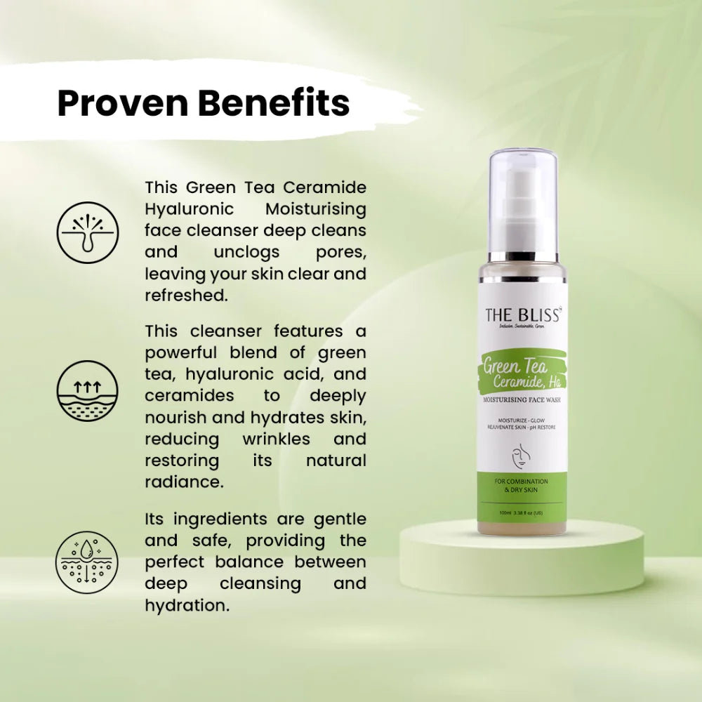 Green Tea Ceramide Face wash benefits